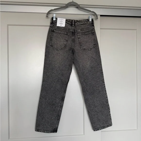 H&M Slim Regular Waist Gray Women's Jeans Ankle Length - Picture 3 of 6